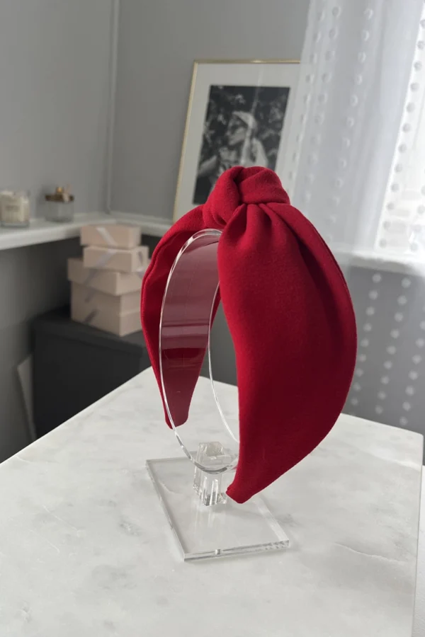 SCARLET | Red Crepe Headband